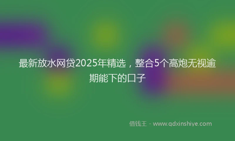 最新放水网贷2025年精选，整合5个高炮无视逾期能下的口子