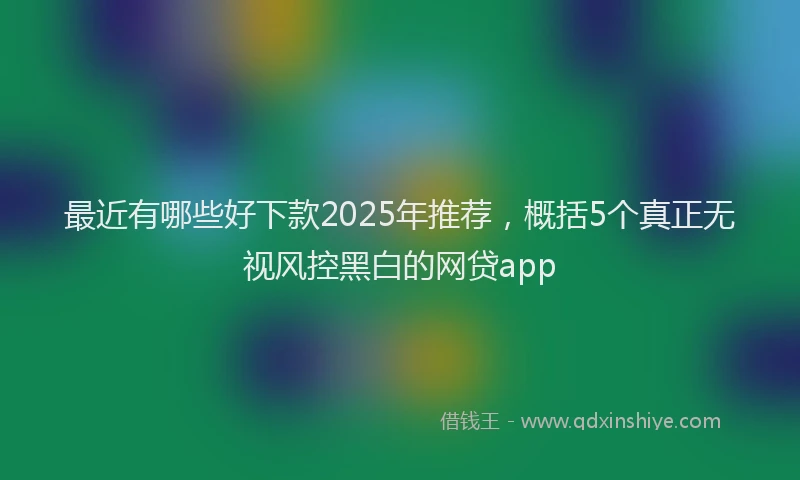 最近有哪些好下款2025年推荐，概括5个真正无视风控黑白的网贷app