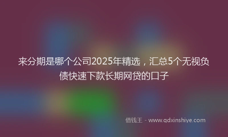来分期是哪个公司2025年精选，汇总5个无视负债快速下款长期网贷的口子