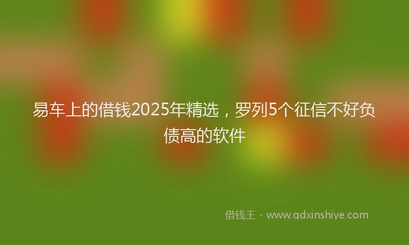易车上的借钱2025年精选，罗列5个征信不好负债高的软件