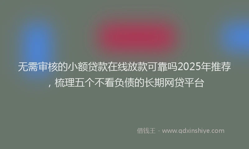 无需审核的小额贷款在线放款可靠吗2025年推荐，梳理五个不看负债的长期网贷平台