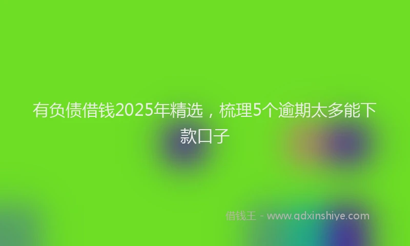 有负债借钱2025年精选，梳理5个逾期太多能下款口子