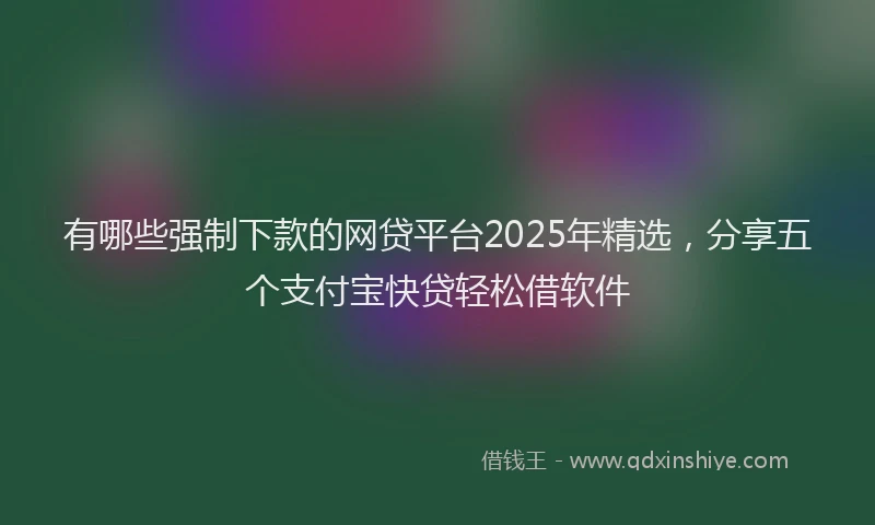 有哪些强制下款的网贷平台2025年精选，分享五个支付宝快贷轻松借软件