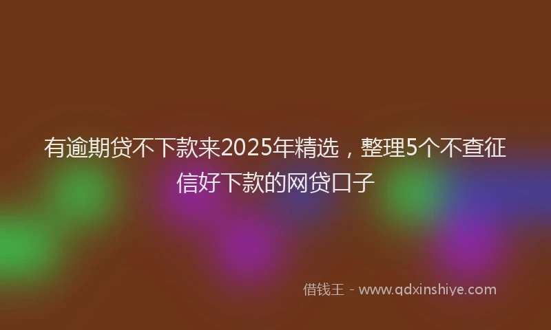 有逾期贷不下款来2025年精选，整理5个不查征信好下款的网贷口子