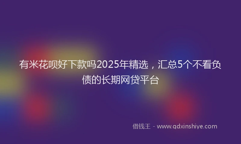 有米花呗好下款吗2025年精选，汇总5个不看负债的长期网贷平台