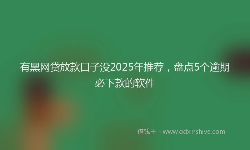 有黑网贷放款口子没2025年推荐，盘点5个逾期必下款的软件