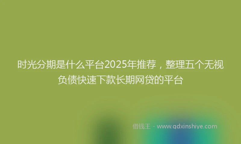 时光分期是什么平台2025年推荐，整理五个无视负债快速下款长期网贷的平台