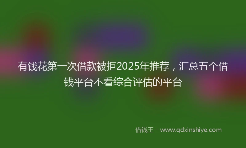 有钱花第一次借款被拒2025年推荐，汇总五个借钱平台不看综合评估的平台