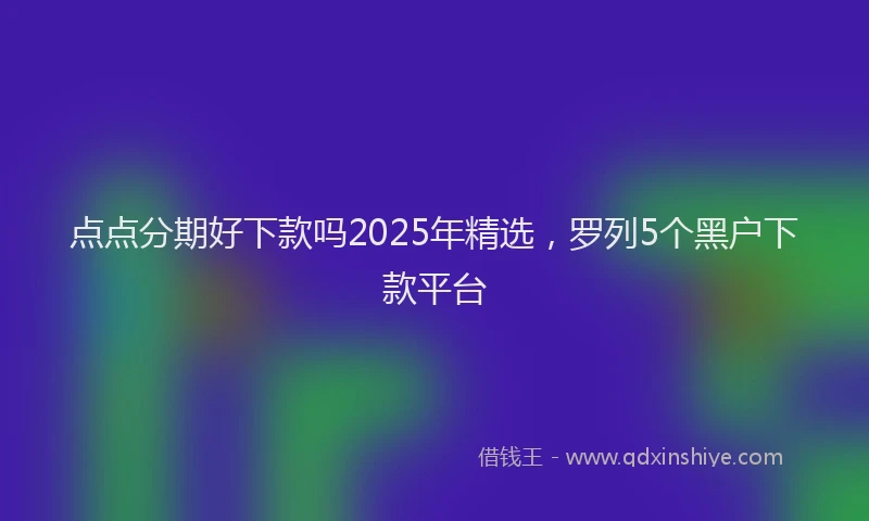 点点分期好下款吗2025年精选，罗列5个黑户下款平台