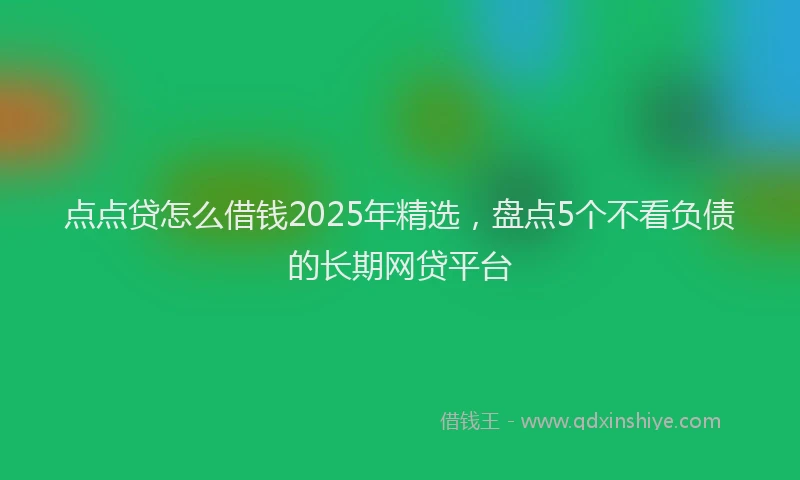 点点贷怎么借钱2025年精选，盘点5个不看负债的长期网贷平台
