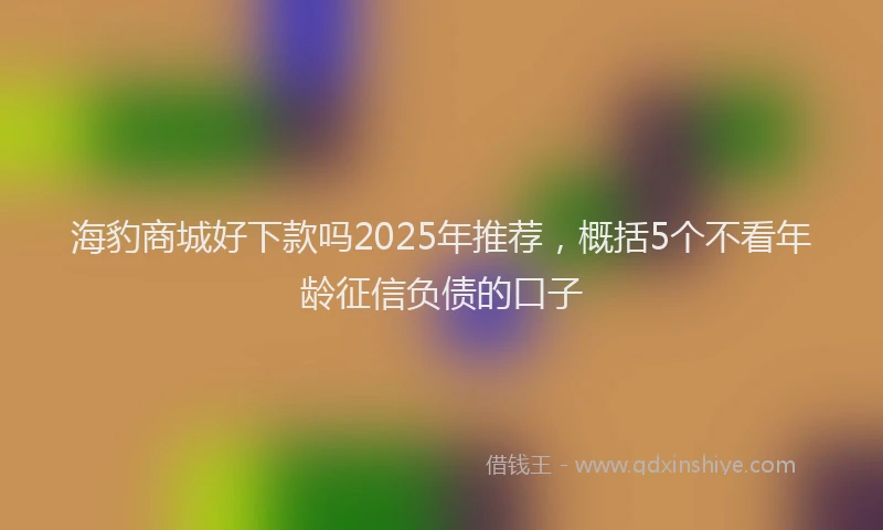 海豹商城好下款吗2025年推荐，概括5个不看年龄征信负债的口子