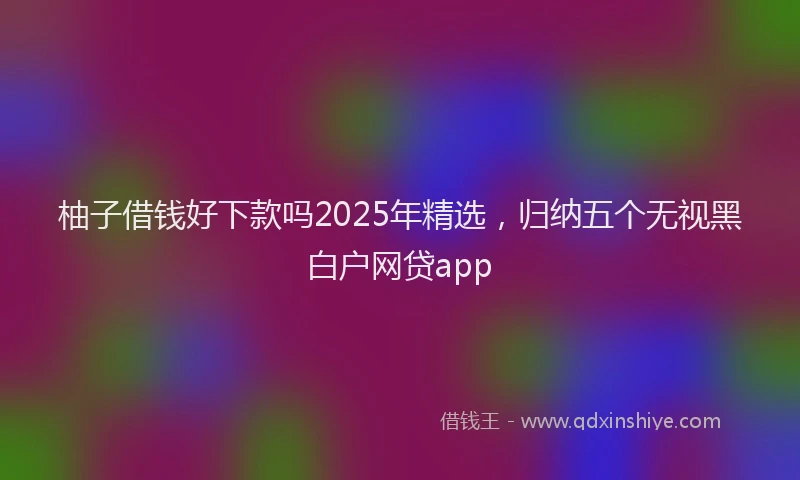 柚子借钱好下款吗2025年精选，归纳五个无视黑白户网贷app