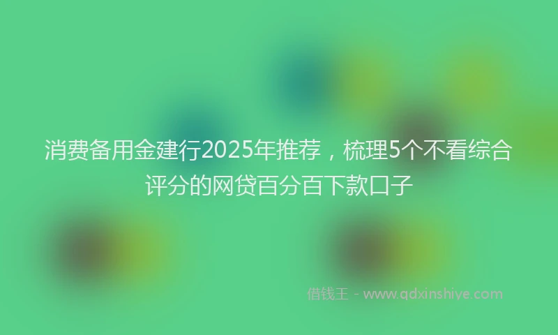消费备用金建行2025年推荐，梳理5个不看综合评分的网贷百分百下款口子