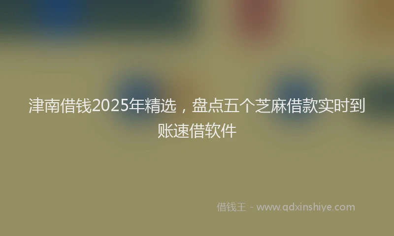 津南借钱2025年精选，盘点五个芝麻借款实时到账速借软件