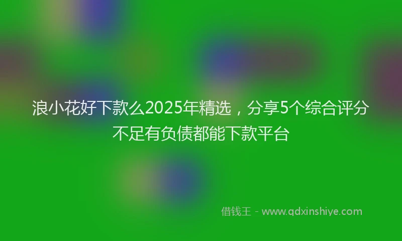 浪小花好下款么2025年精选，分享5个综合评分不足有负债都能下款平台