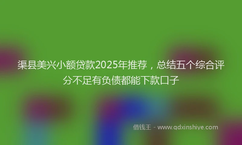 渠县美兴小额贷款2025年推荐，总结五个综合评分不足有负债都能下款口子
