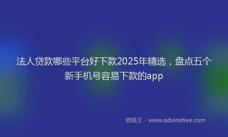法人贷款哪些平台好下款2025年精选，盘点五个新手机号容易下款的app