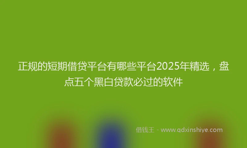 正规的短期借贷平台有哪些平台2025年精选，盘点五个黑白贷款必过的软件