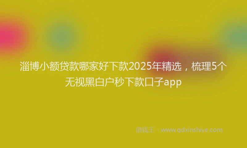 淄博小额贷款哪家好下款2025年精选，梳理5个无视黑白户秒下款口子app