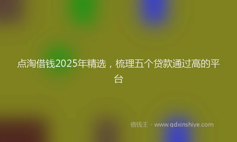 点淘借钱2025年精选，梳理五个贷款通过高的平台