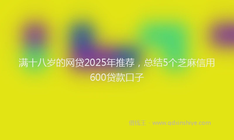 满十八岁的网贷2025年推荐，总结5个芝麻信用600贷款口子