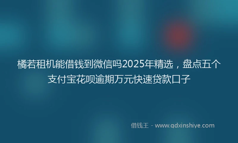 橘若租机能借钱到微信吗2025年精选，盘点五个支付宝花呗逾期万元快速贷款口子