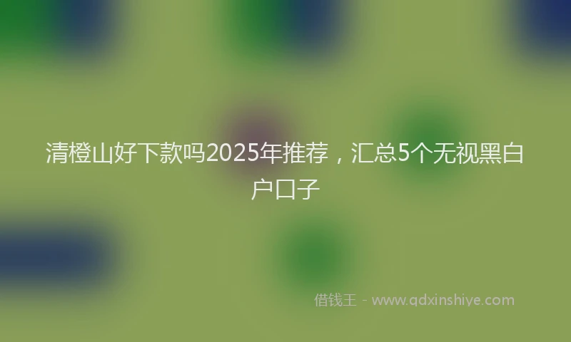 清橙山好下款吗2025年推荐，汇总5个无视黑白户口子