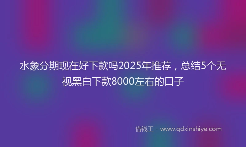 水象分期现在好下款吗2025年推荐，总结5个无视黑白下款8000左右的口子