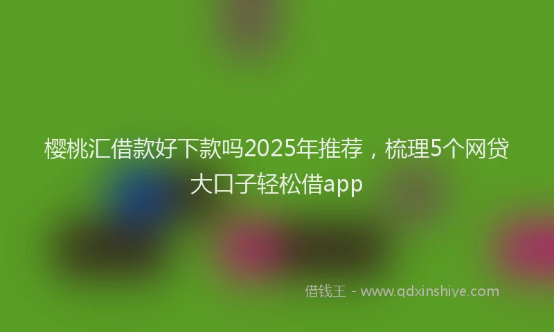 樱桃汇借款好下款吗2025年推荐，梳理5个网贷大口子轻松借app
