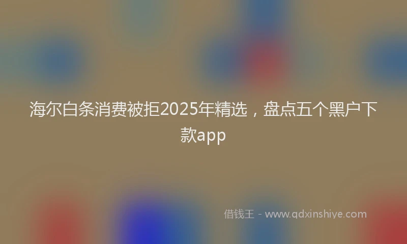 海尔白条消费被拒2025年精选，盘点五个黑户下款app