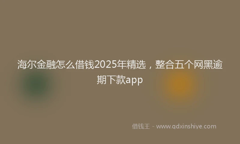海尔金融怎么借钱2025年精选，整合五个网黑逾期下款app