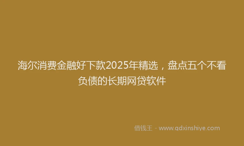 海尔消费金融好下款2025年精选，盘点五个不看负债的长期网贷软件