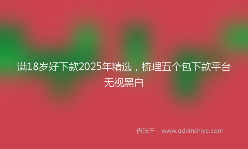 满18岁好下款2025年精选，梳理五个包下款平台无视黑白