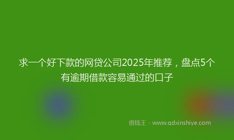 求一个好下款的网贷公司2025年推荐，盘点5个有逾期借款容易通过的口子