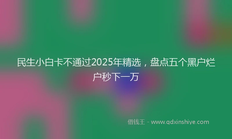 民生小白卡不通过2025年精选，盘点五个黑户烂户秒下一万