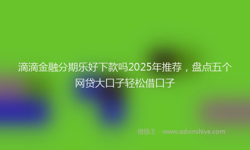 滴滴金融分期乐好下款吗2025年推荐，盘点五个网贷大口子轻松借口子