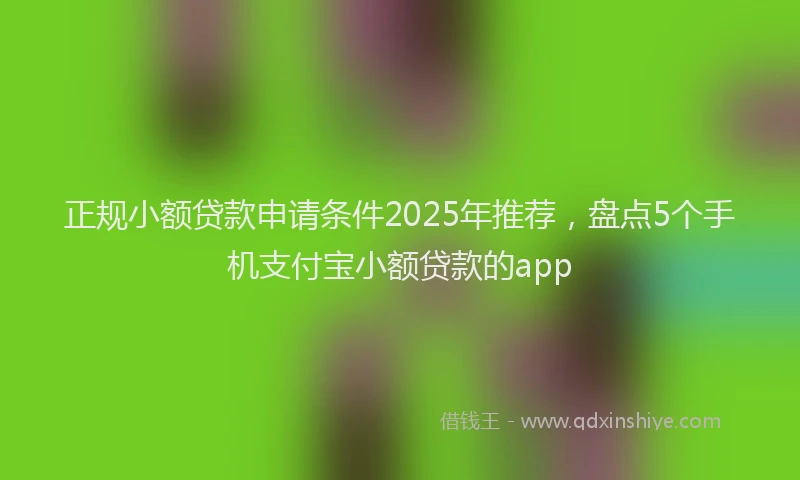 正规小额贷款申请条件2025年推荐，盘点5个手机支付宝小额贷款的app