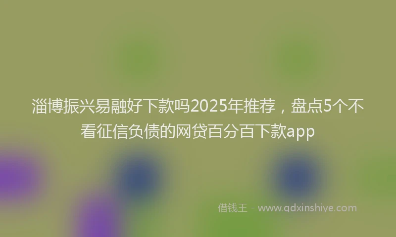 淄博振兴易融好下款吗2025年推荐，盘点5个不看征信负债的网贷百分百下款app