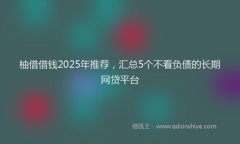 柚借借钱2025年推荐，汇总5个不看负债的长期网贷平台