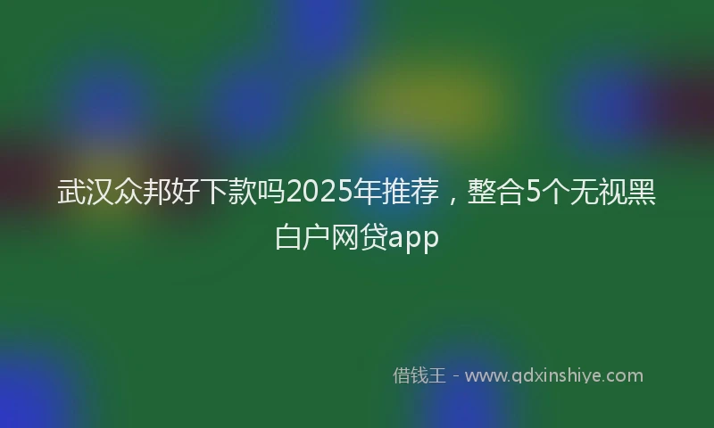 武汉众邦好下款吗2025年推荐，整合5个无视黑白户网贷app