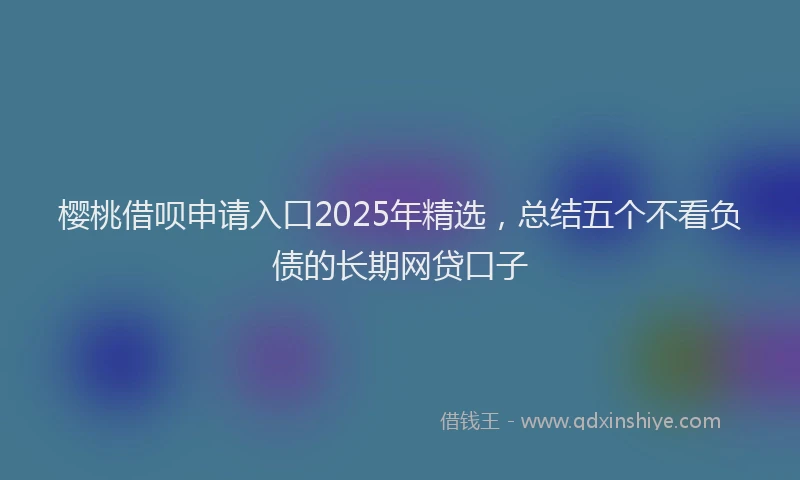 樱桃借呗申请入口2025年精选，总结五个不看负债的长期网贷口子