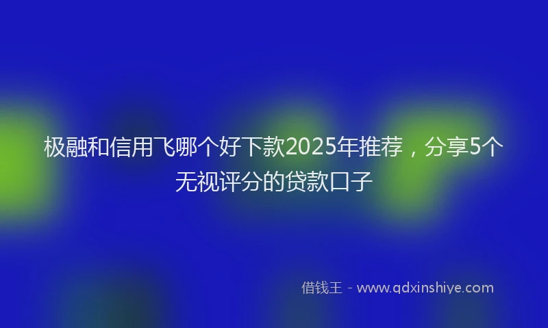 极融和信用飞哪个好下款2025年推荐，分享5个无视评分的贷款口子