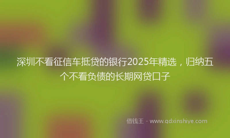 深圳不看征信车抵贷的银行2025年精选，归纳五个不看负债的长期网贷口子