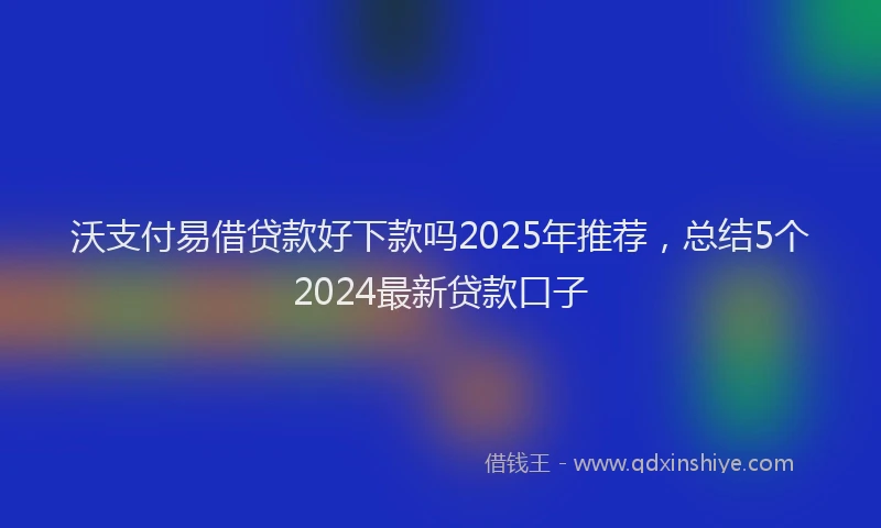 沃支付易借贷款好下款吗2025年推荐，总结5个2024最新贷款口子