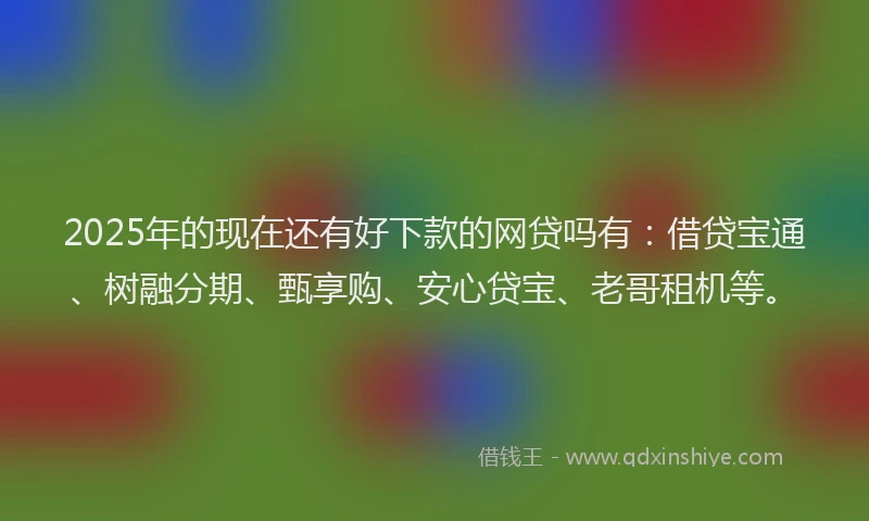 2025年的现在还有好下款的网贷吗有：借贷宝通、树融分期、甄享购、安心贷宝、老哥租机等。