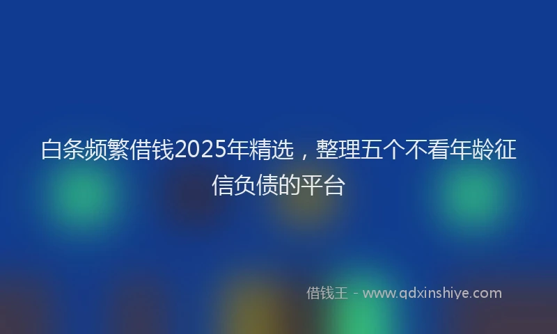 白条频繁借钱2025年精选，整理五个不看年龄征信负债的平台
