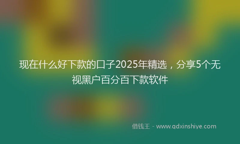 现在什么好下款的口子2025年精选，分享5个无视黑户百分百下款软件