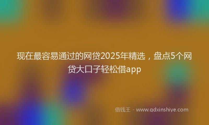 现在最容易通过的网贷2025年精选，盘点5个网贷大口子轻松借app