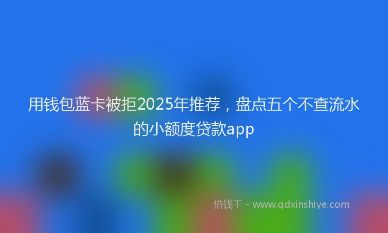 用钱包蓝卡被拒2025年推荐，盘点五个不查流水的小额度贷款app