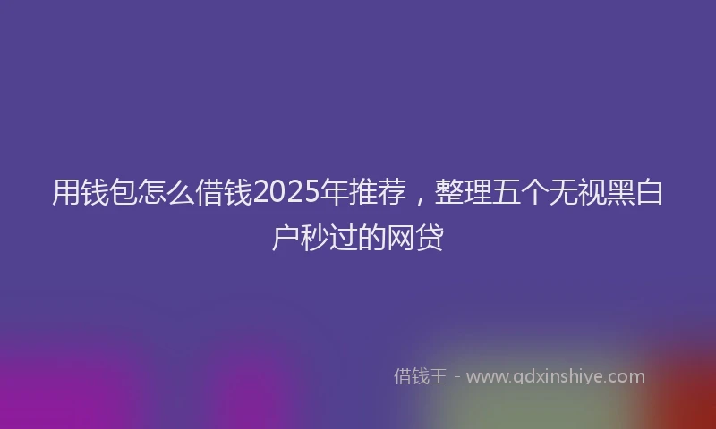 用钱包怎么借钱2025年推荐，整理五个无视黑白户秒过的网贷